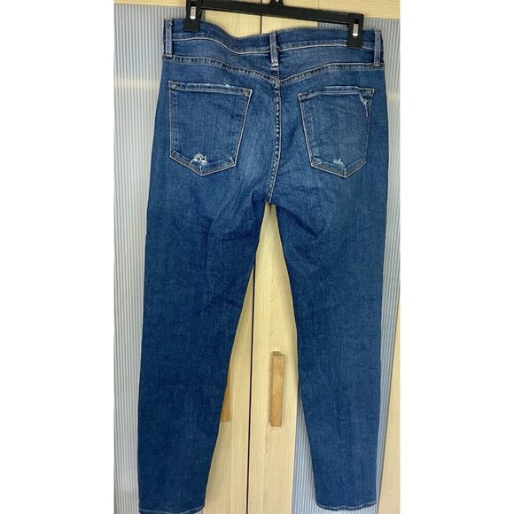 Frame Le Garcon Womens Jeans 29 High Waist Straight Distressed Denim Casual - Picture 4 of 6